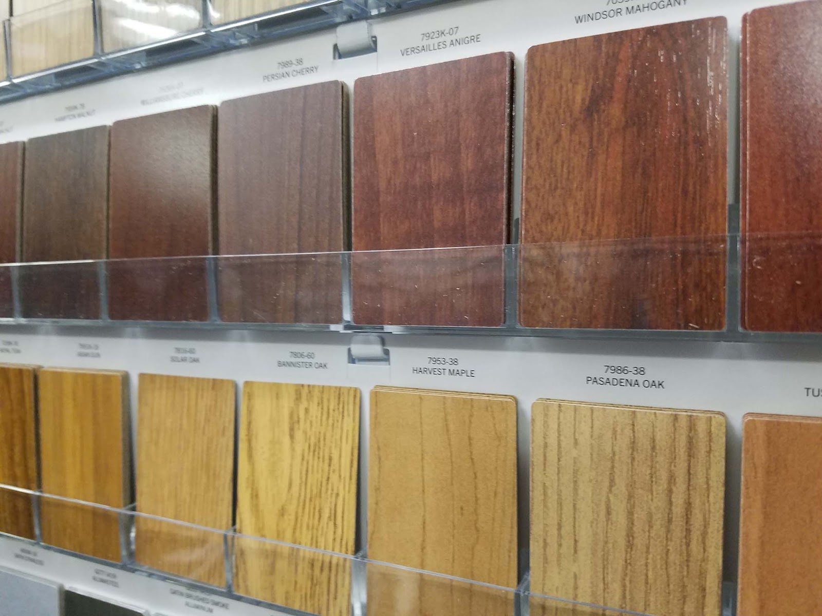 Amostras de laminado para comparação